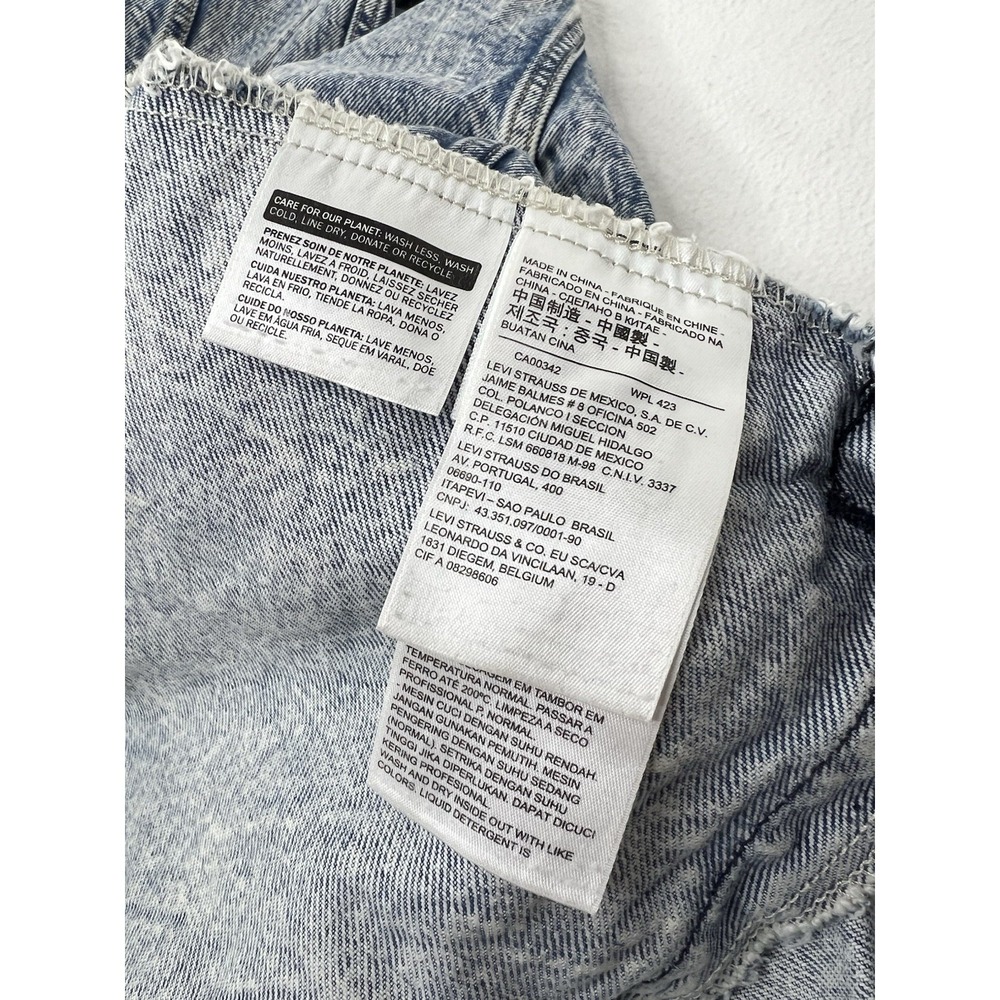 Levis Denim Jean Jacket Men XXL Light Blue Trucker Button Up Red Tab S40116 NWOT - Picture 5 of 9